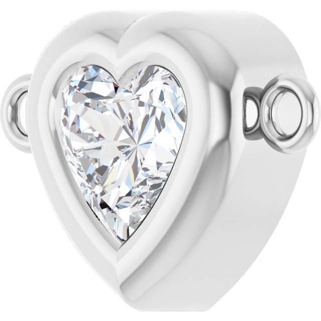 1/2 CT Lab-Grown Diamond Heart Link