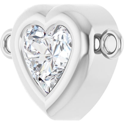 1/2 CT Lab-Grown Diamond Heart Link