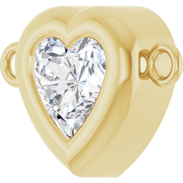 1/2 CT Lab-Grown Diamond Heart Link