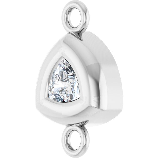 1/10 CT Natural Diamond Back-Set Bezel Link