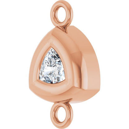 1/10 CT Natural Diamond Back-Set Bezel Link