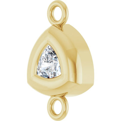 1/10 CT Natural Diamond Back-Set Bezel Link