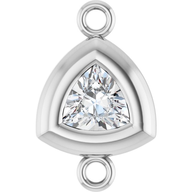 1/6 CT Lab-Grown Diamond Back-Set Bezel Link