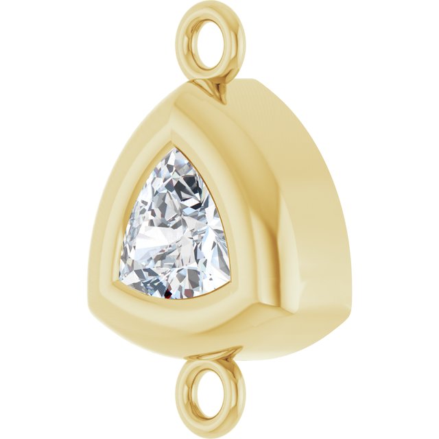 1/6 CT Natural Diamond Back-Set Bezel Link