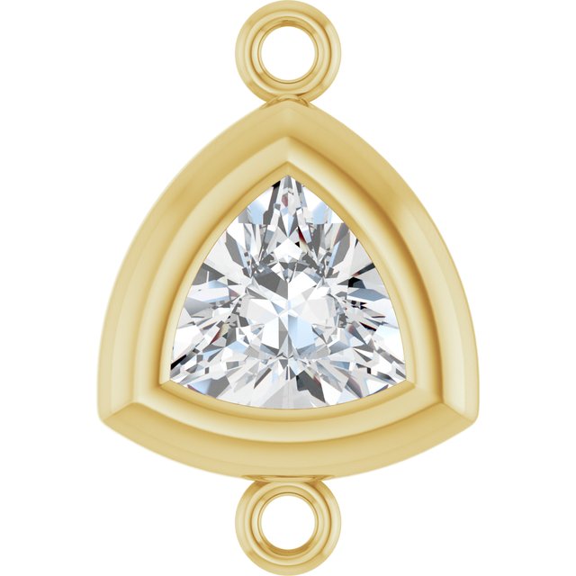 1/3 CT Natural Diamond Back-Set Bezel Link