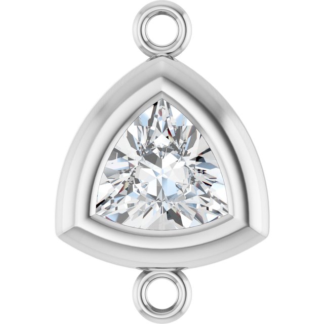1/3 CT Natural Diamond Back-Set Bezel Link