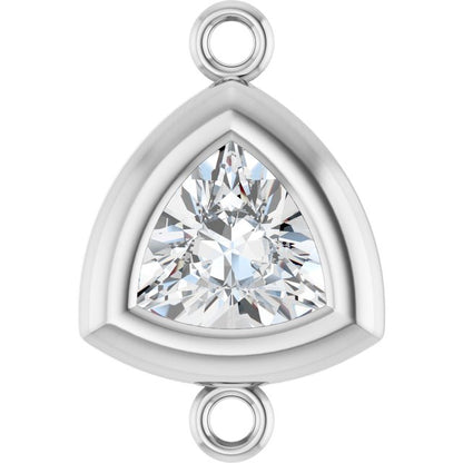 1/3 CT Natural Diamond Back-Set Bezel Link