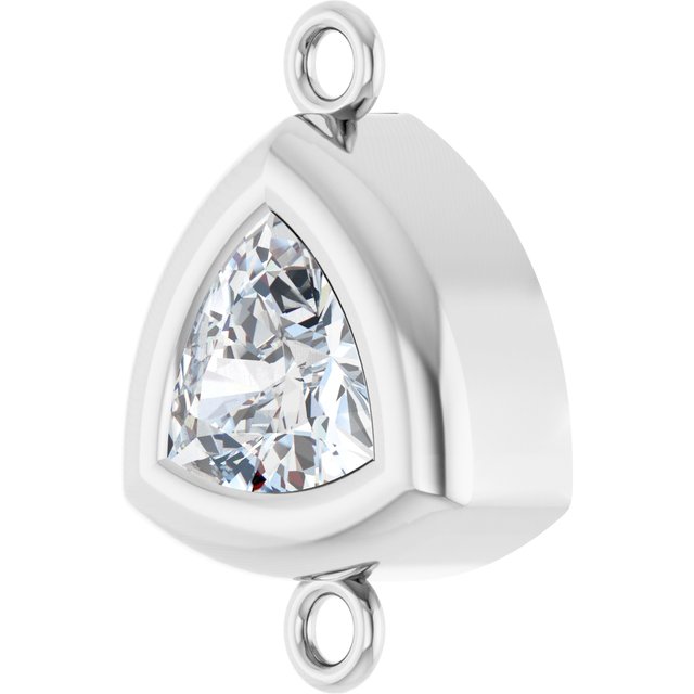 1/3 CT Natural Diamond Back-Set Bezel Link