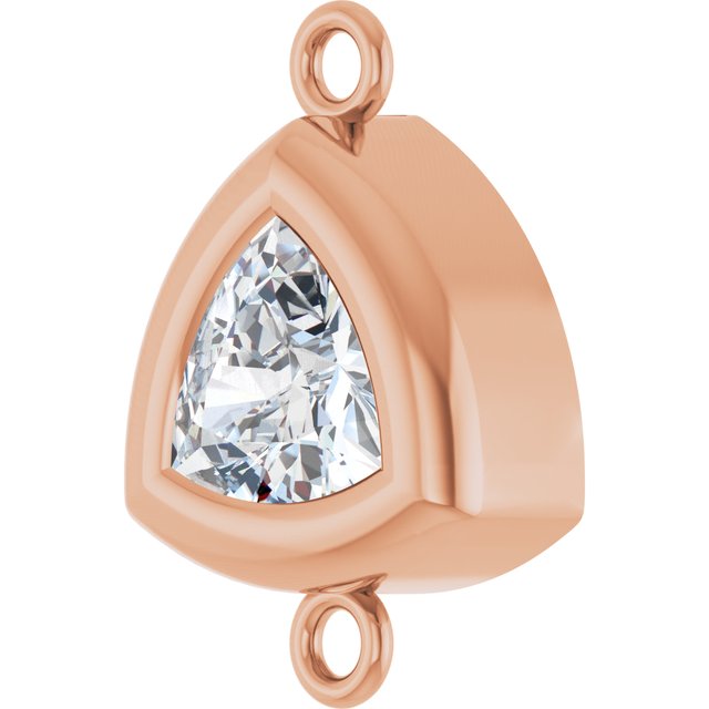 1/3 CT Natural Diamond Back-Set Bezel Link