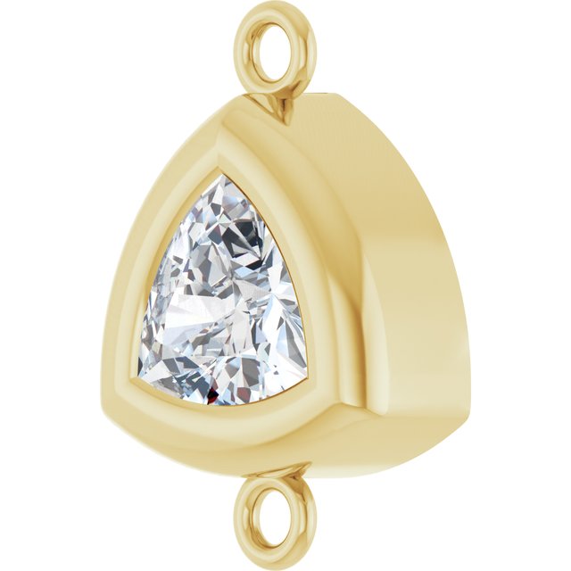 1/3 CT Natural Diamond Back-Set Bezel Link