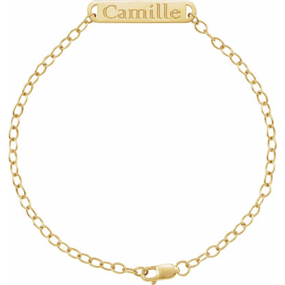 Engravable Bar 7" Bracelet (BRC936)