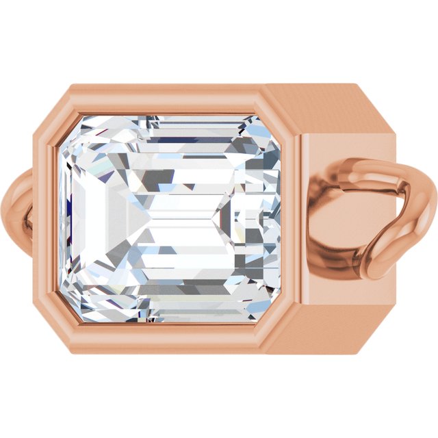 5/8 CT Lab-Grown Diamond Bezel-Set Link, 5.3 mm x 11.3 mm