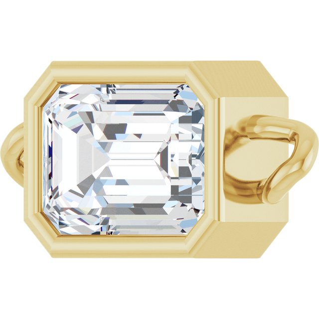 5/8 CT Lab-Grown Diamond Bezel-Set Link, 5.3 mm x 11.3 mm