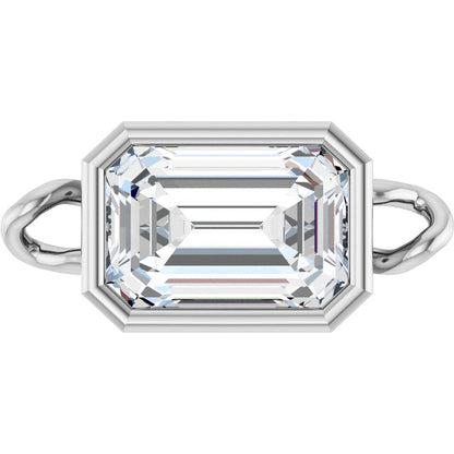 5/8 CT Lab-Grown Diamond Bezel-Set Link, 5.3 mm x 11.3 mm