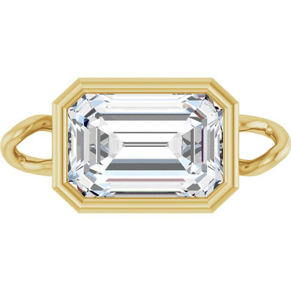 5/8 CT Natural Diamond Bezel-Set Link, 5.3 mm x 11.3 mm
