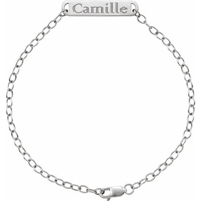Engravable Bar 7" Bracelet (BRC936)