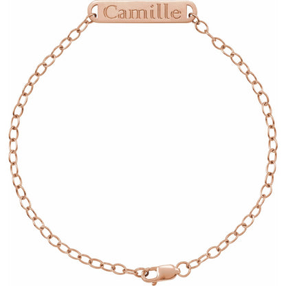 Engravable Bar 7" Bracelet (BRC936)