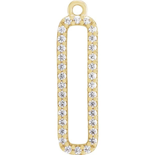 1/8 CTW Natural Diamond Bar Dangle, 4.6 mm x 17.3 mm