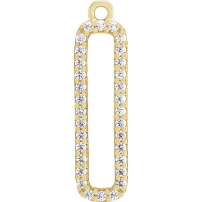 1/8 CTW Natural Diamond Bar Dangle, 4.6 mm x 17.3 mm