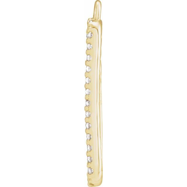 1/8 CTW Natural Diamond Bar Dangle, 4.6 mm x 17.3 mm