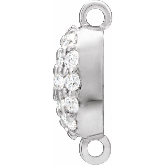 14K White Gold 1/5 CTW Lab-Grown Diamond Cluster Link