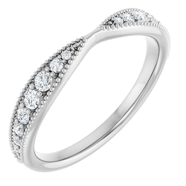 1/4 CTW Natural Diamond Contour Band, 2.57 mm