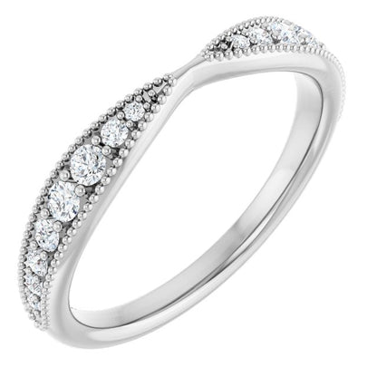 1/4 CTW Natural Diamond Contour Band, 2.57 mm