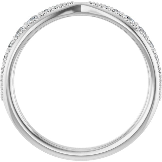 1/4 CTW Natural Diamond Contour Band, 2.57 mm