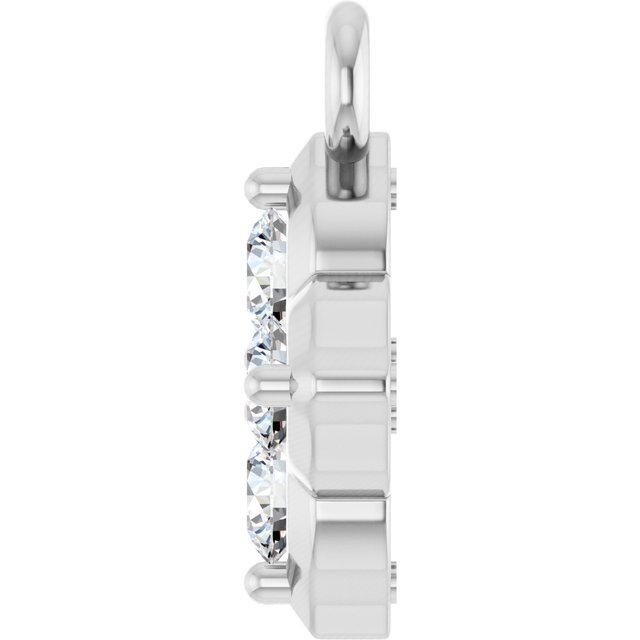 1/8 CTW Natural Diamond Cluster Dangle