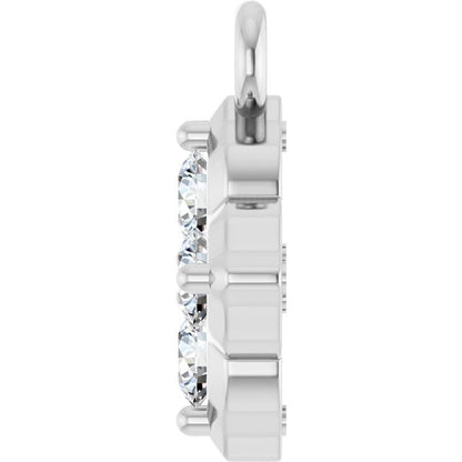 1/8 CTW Natural Diamond Cluster Dangle