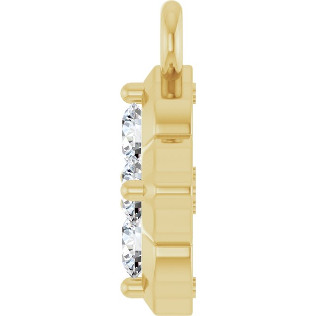 1/8 CTW Lab-Grown Diamond Cluster Dangle
