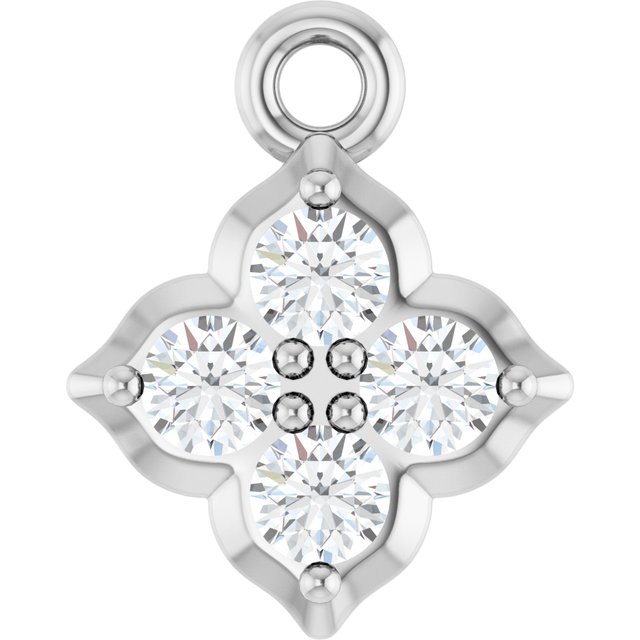 1/8 CTW Lab-Grown Diamond Cluster Dangle