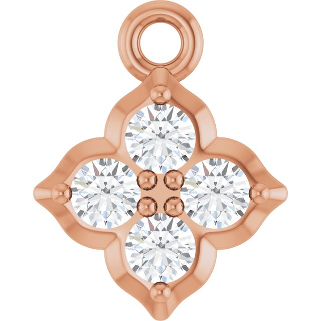 1/8 CTW Lab-Grown Diamond Cluster Dangle