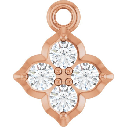1/8 CTW Lab-Grown Diamond Cluster Dangle