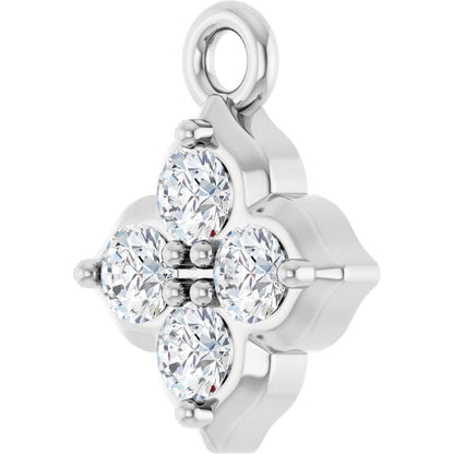 1/8 CTW Lab-Grown Diamond Cluster Dangle