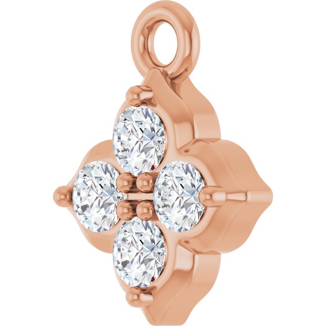 1/8 CTW Lab-Grown Diamond Cluster Dangle