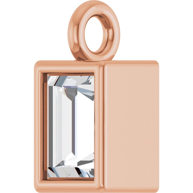 .08 CT Lab-Grown Diamond Dangle, 2.9 mm x 5.7 mm