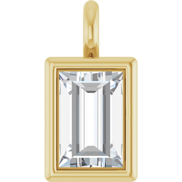 .08 CT Lab-Grown Diamond Dangle, 2.9 mm x 5.7 mm