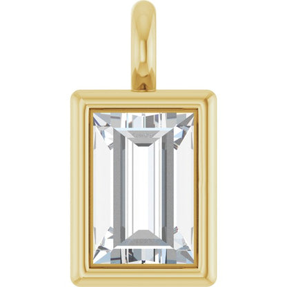 .08 CT Lab-Grown Diamond Dangle, 2.9 mm x 5.7 mm