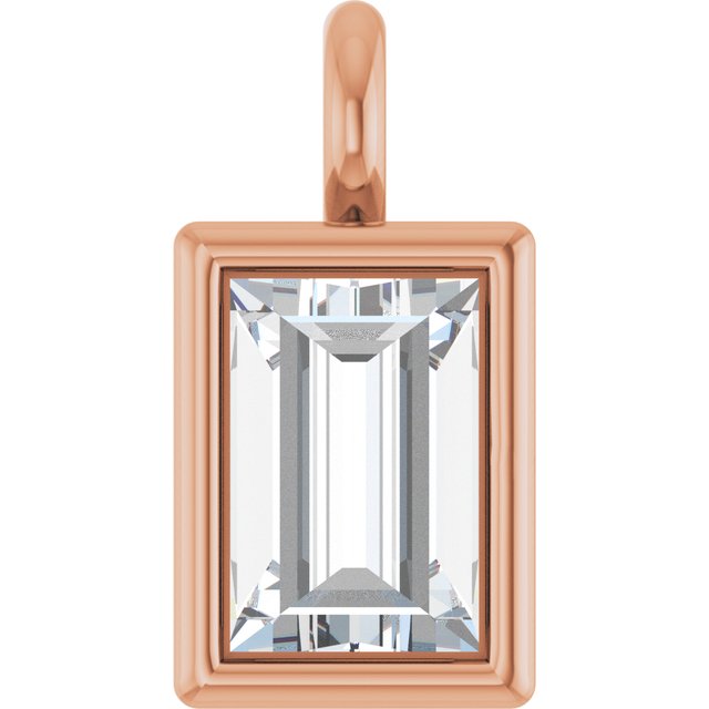 .08 CT Lab-Grown Diamond Dangle, 2.9 mm x 5.7 mm