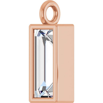 1/6 CT Natural Diamond Dangle, 2.9 mm x 7.7 mm