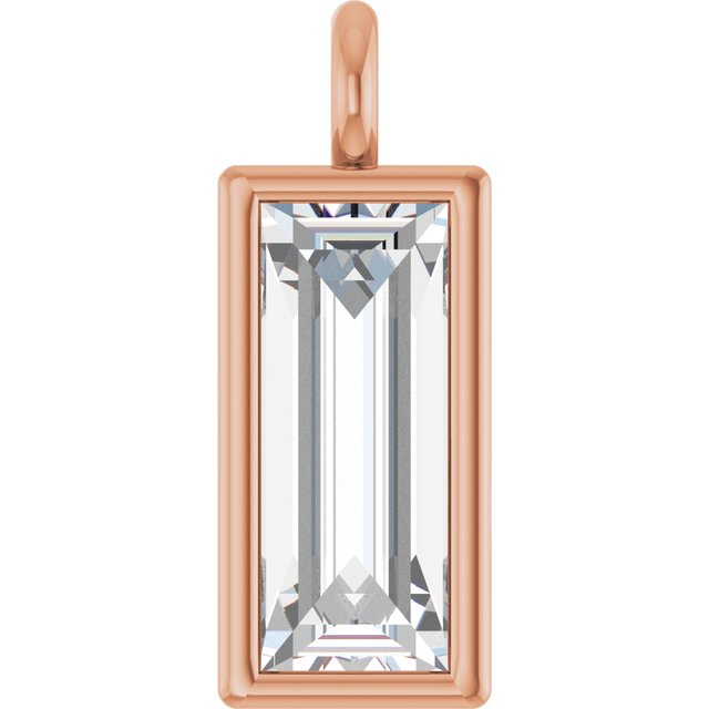 1/6 CT Lab-Grown Diamond Dangle, 2.9 mm x 7.7 mm