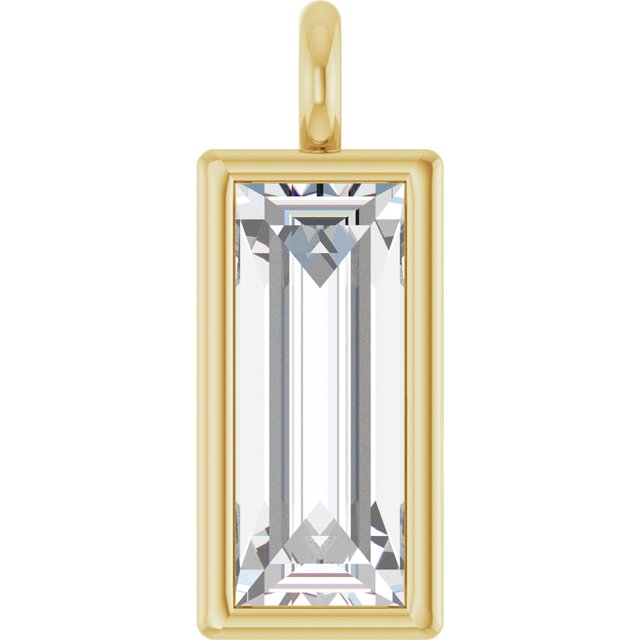1/6 CT Lab-Grown Diamond Dangle, 2.9 mm x 7.7 mm