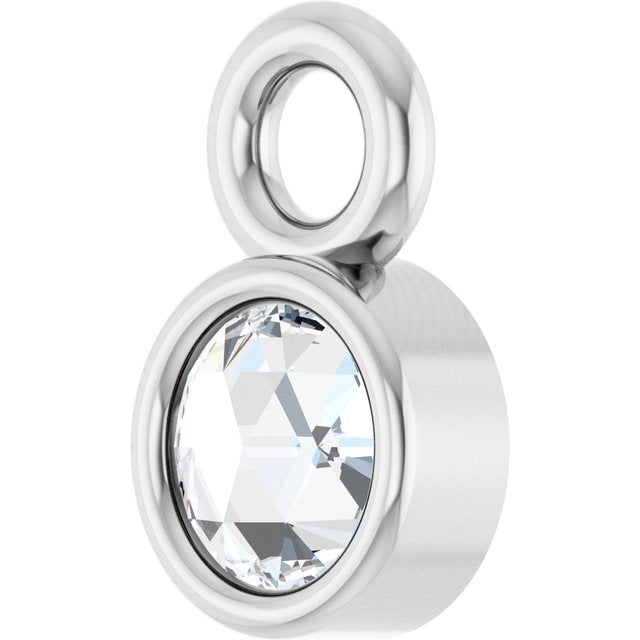 .02 CT Rose-Cut Natural Diamond Dangle