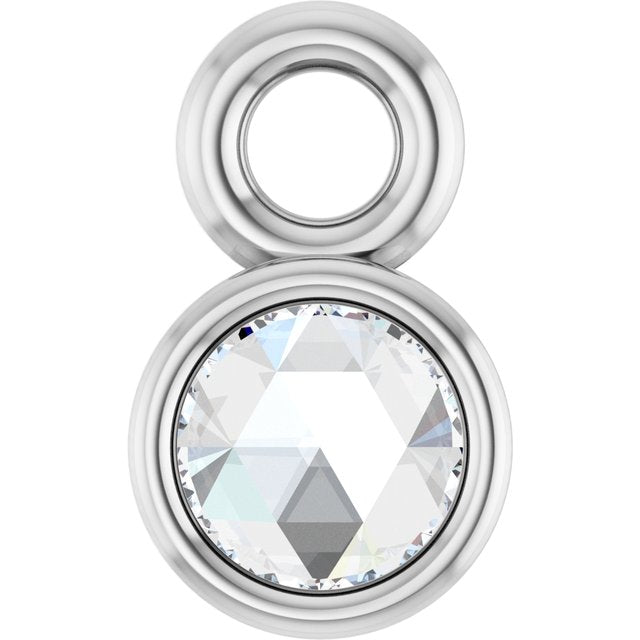 .02 CT Rose-Cut Natural Diamond Dangle