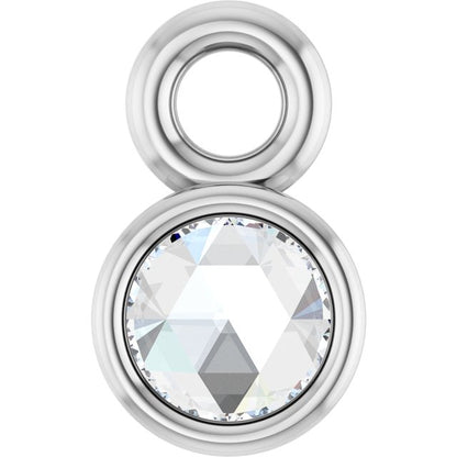 .02 CT Rose-Cut Natural Diamond Dangle