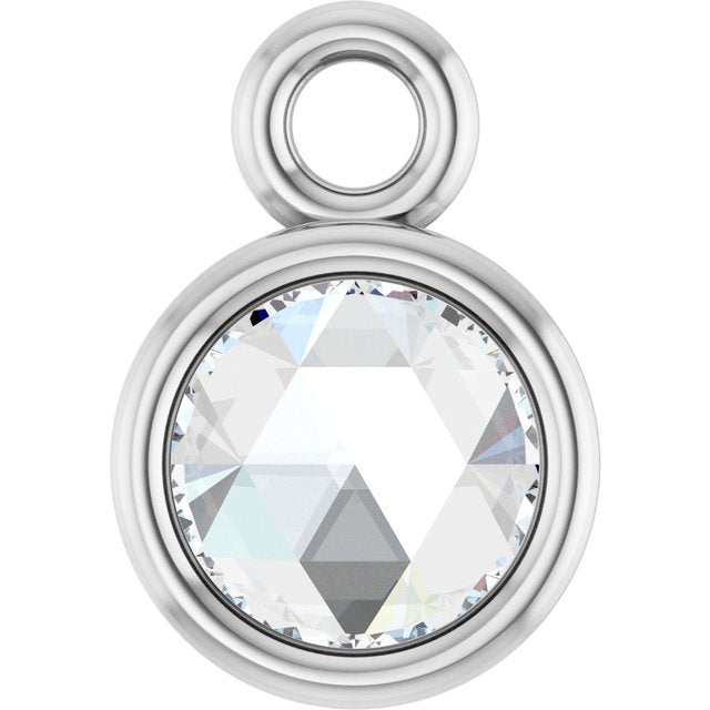 .06 CT Rose-Cut Natural Diamond Dangle