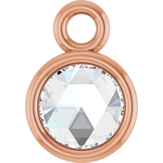 .06 CT Rose-Cut Natural Diamond Dangle