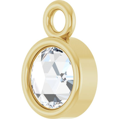 .06 CT Rose-Cut Natural Diamond Dangle