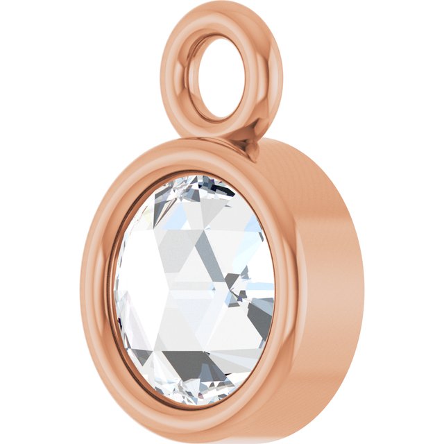 .06 CT Rose-Cut Natural Diamond Dangle